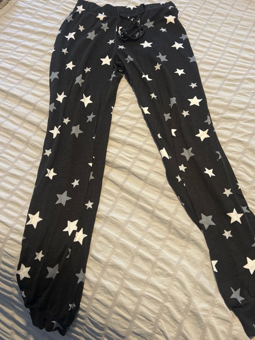 Black Star-Print Jogger/ loungewear Pants